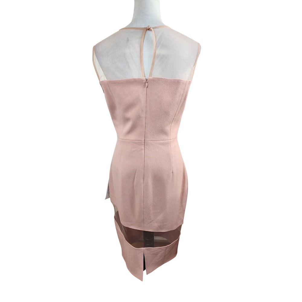 Dress the Population Valerie Blush Pink Mesh Sheath Midi Dress Womens M NWT NEW - Picture 3 of 9